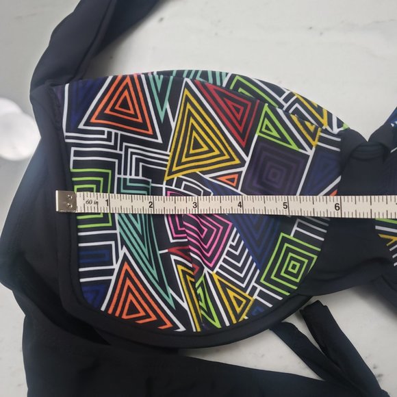 [NEW] Black/Colorful Swimsuit/ halter Neck Bikini Set - Picture 10 of 11